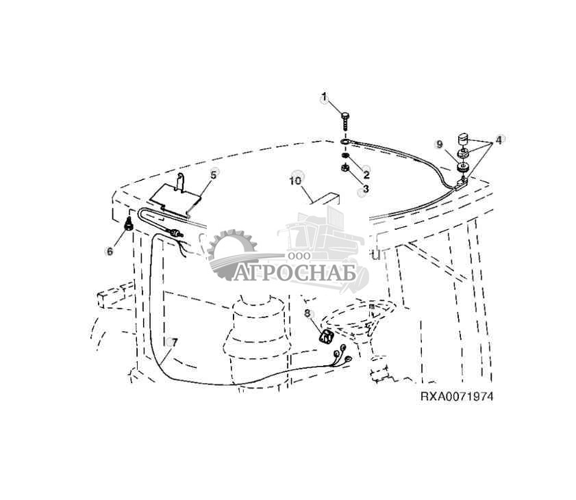 ANTENNA CABLE AND RADIO BRACKET MOBILE RADIO 